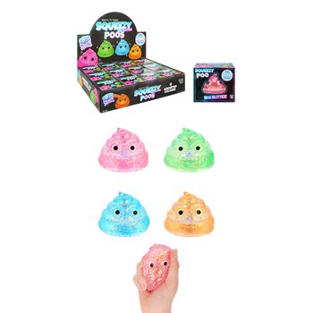 KLEMMEBAJS SQUEEZE - MED SUGAR GEL GLITTERFYLL - ASSORTERTE FARGER - I DISPLAY (12 stk.)