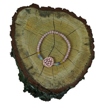Rosa armbånd med anheng (1 stk.)
