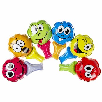 SELVOPPBLÅSBARE SMILEY HÅNDBALLONGER (48 stk.)