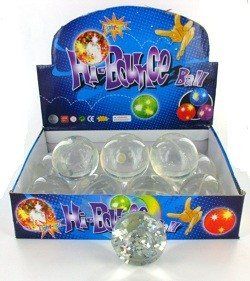 Glitter Spretteball - 6 cm (12 stk.)