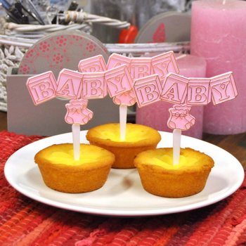 Muffinspinnar F&oslash;dsel - Babyrosa (12 stk.)