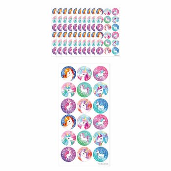 MORSOMME UNICORN STICKERS - ENHJØRNING KLISTERMERKER - 18 PER ARK (10 stk.)