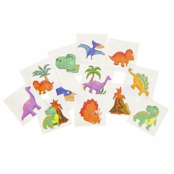 MORSOMME TATOVERINGER - DINOSAUR, Hver pakke 12x Tatoveringer (48 stk.)
