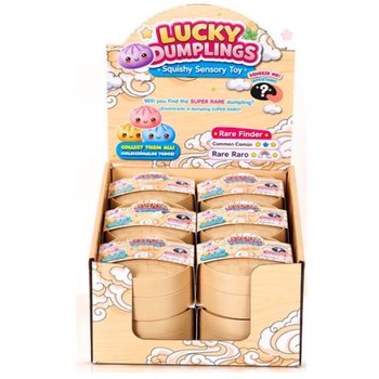 RAGE - LUCKY DUMPLINGS - Squishy Bun Dumplings STOR Str. 8.5 x 8.5 x 4.8 Cm - I DISPLAY (12 stk.)