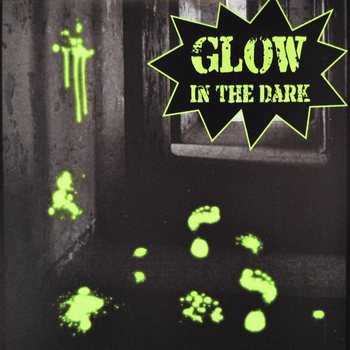 GLOW IN THE DARK VEGGDEKORASJON KLISTERMERKER (6 stk.)