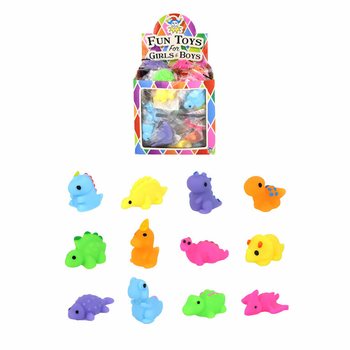 SQUISHY DINOSAURER FOR LYKKEHJUL - DISPLAY (96 stk.)