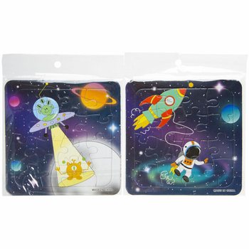Mix Verdensrom-puslespill - 14x14 cm (50 stk)