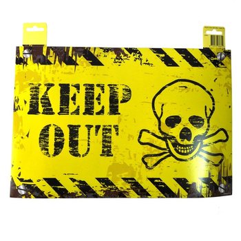 DEKORATIVT D&Oslash;RSKILT - "DANGER" / "KEEP OUT" (12 stk.)
