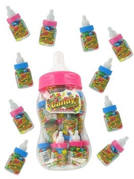 20 Mini T&aring;teflasker med Godteri i en Stor Flaske (2x20 stk.)