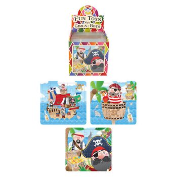 Piratpuslespill 13 x 12 cm i Display (108 stk)