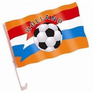 Bilflagg Nederland Fotball (6 stk.)