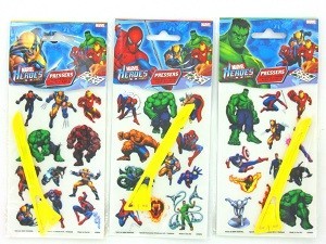 MARVEL HEROES GNINGSDEKALER / KLISTREMERKER (24 stk.)