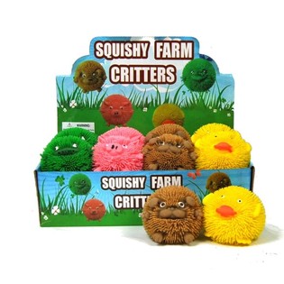 SQUISHY FARM GRITTERS MED LYS (12 stk.)
