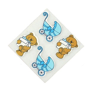 Dekorasjonsklistremerker - Babybl&aring; (20 stk.)