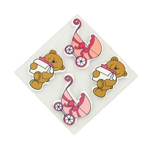 Dekorasjonsklistremerker - Babyrosa (20 stk.)