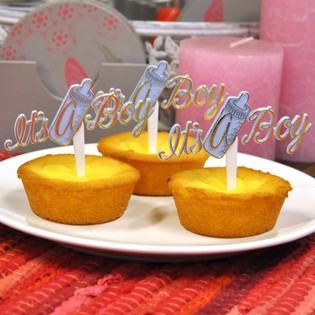 Muffinspinn til F&oslash;dsel - It's a Boy (12 stk.)