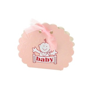 Gaveesker til Baby Shower og D&aring;p - Rosa (12 stk.)