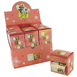 Gave- og Kortklistremerker - Blomstermotiv (12 stk.)
