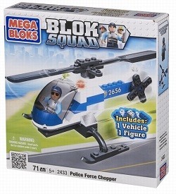 MEGABLOKS BLOK SQUAD POLITIHELIKOPTER - 2433 (1 stk.)