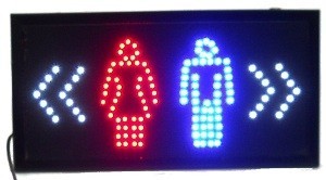 LED-REKLAMESKILT - TOALETT