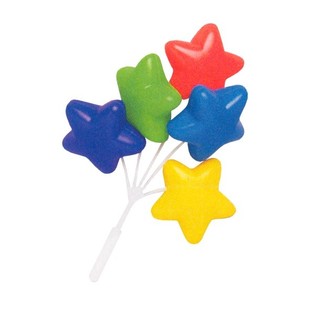 CUPCAKE-PINNER - KLASE MED STJERNEBALLONGER (14 stk.)