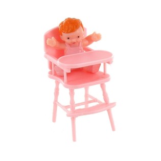 Baby i Rosa Stol Kakedekorasjon (10 stk.)