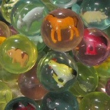 SPRETTEBALLER MED DYR 4,5 cm (50 stk.)