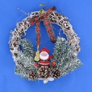 Liten Luksus Jule-dørhenger med Snow Look