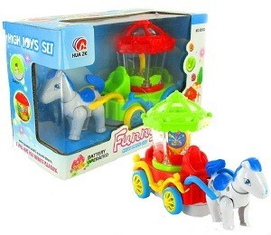 Bump & Go Magic Wagon Hest og Vogn med Lys og Lyd