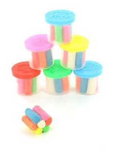 6 Mini Plastelinabokser i Pose (6 stk.)