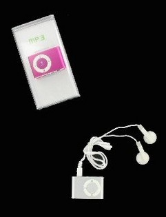 MP3-spiller med &Oslash;repropper - 4GB (Assorterte Farger)