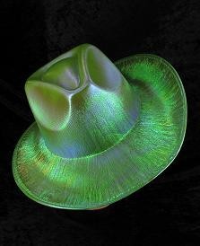 Cowboy Glitterhatt - Grønn (6 stk.)