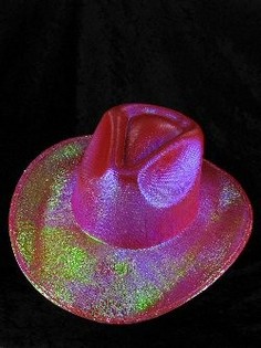 Glitter Cowboyhatt - Rød