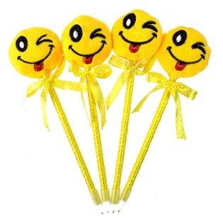 Plysj Kulepenn Smiley (12 stk.)