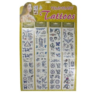 TATTOO-KLISTERMERKER PÅ KORT (24 stk.)