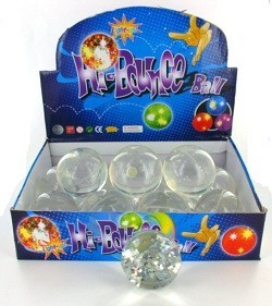 Glitter Spretteball - 6 cm (12 stk.)