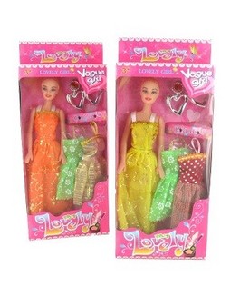 My Lovely Girl Modedukke med Kjoler & Øredobber
