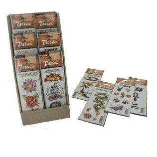 TATTOVERINGSKLISTREMERKER I DISPLAY (72 stk.)