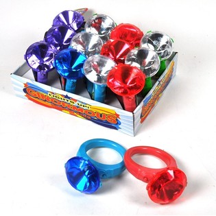 Stort Bling Bling Lysende Ring-armbånd (12 stk.)