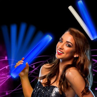 LED Skumpinne Blå - Party Stick (24 stk.)