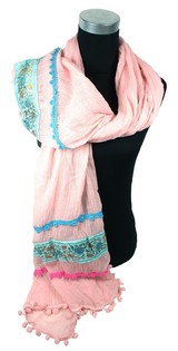 Luksus Ibiza Look Skjerf Rosa (1 stk)