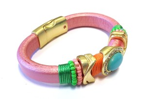Luksus Armb&aring;nd Rosa - Ibiza-stil (1 stk.)