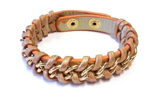 Flettet Ibiza-armbånd Lakserosa (1 stk.)