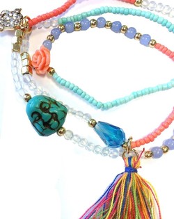 Elastisk 3-lags Buddha-armbånd (1 stk.)