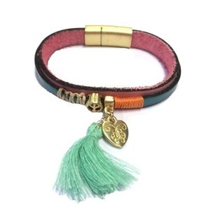 Luksus Armbånd Rosa/Turkis (1 stk)