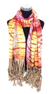 Ibiza Style Skjerf Gul/Rosa (1 stk)