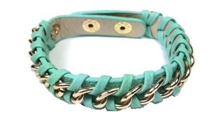 Flettet armbånd mint (1 stk.)
