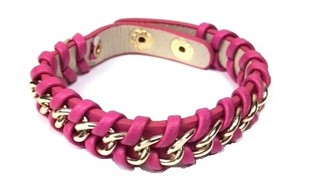 Flettet Armb&aring;nd Fuchsia Ibiza-stil (1 stk.)