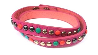 Fuchsia Armbånd med Nagler (Ibiza-stil)
