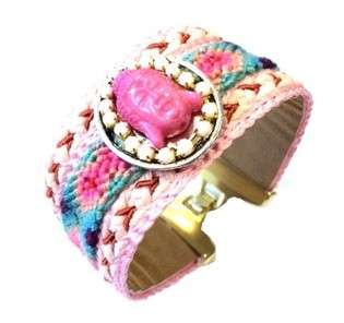 Rosa Buddha Armbånd (1 stk.)
